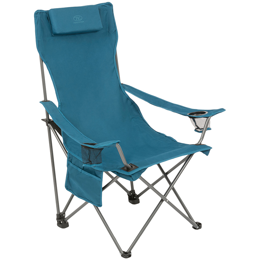 Highlander Lightweight Durable Compact Folding Camp Chair Marine Blue 1 