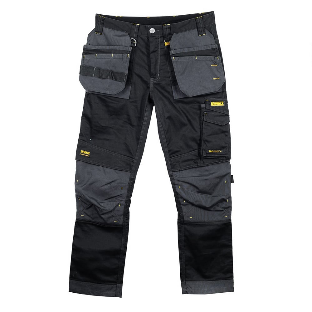 DeWalt Travail Pantalon Harrison Noir/Gris Slim Fit 4 Way Pro Stretch Pantalon 