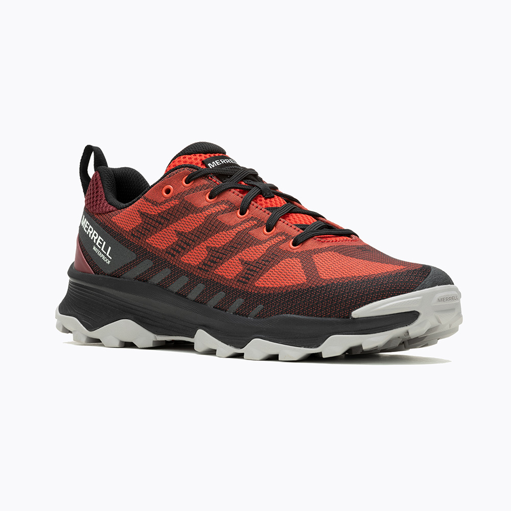 Merrell Mens Speed Eco Waterproof Walking Shoes (Lava / Cabernet)