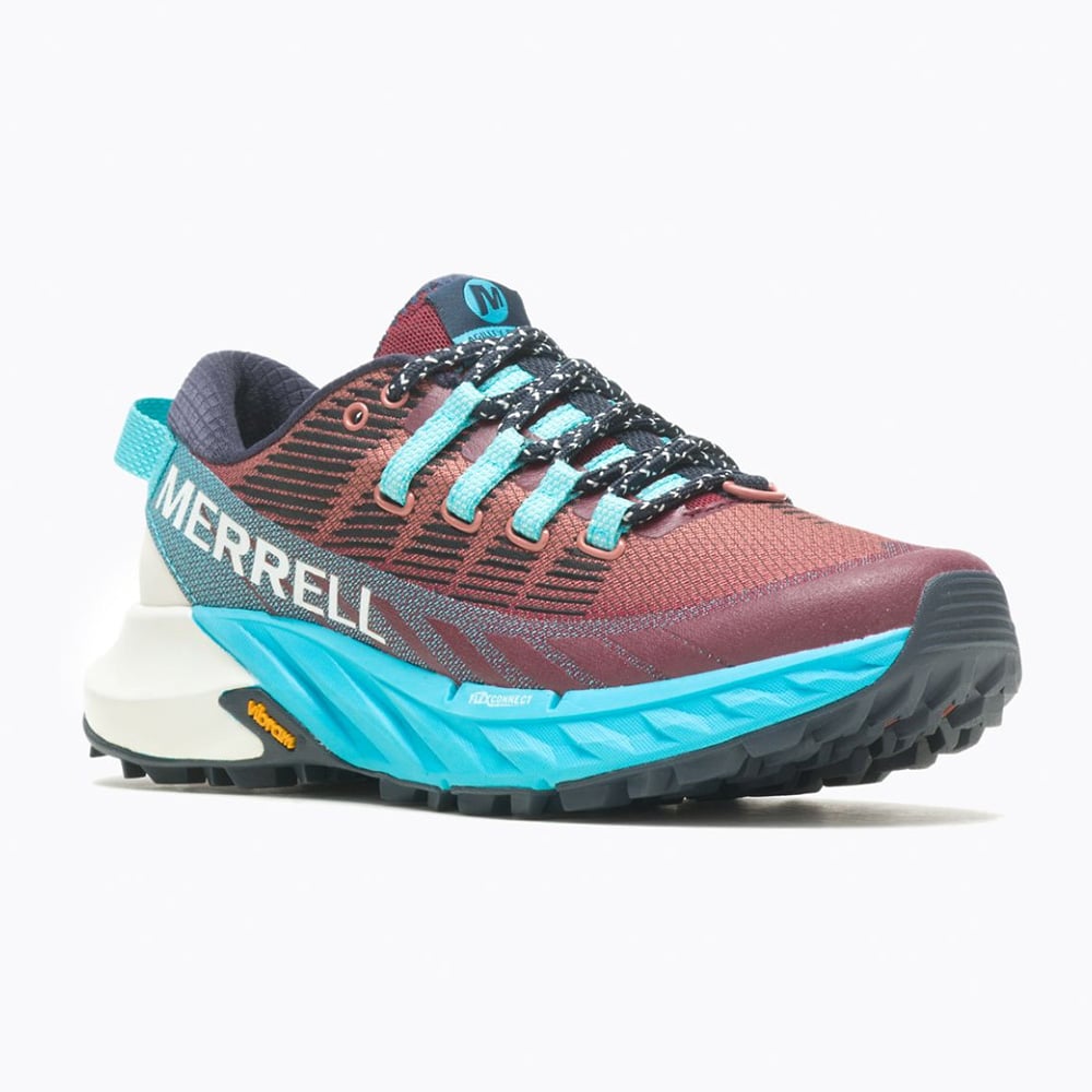Merrell Womens Agility Peak 4 Trail Running Shoes (Cabernet / Atoll)
