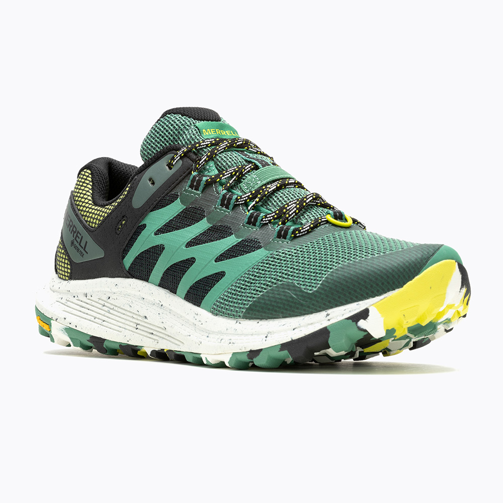 Merrell Mens Nova 3 GORE-TEX Trail Running Shoes (Pine Green)