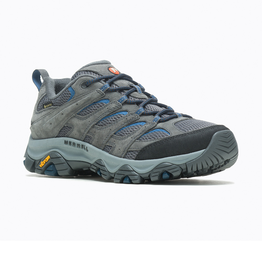 Merrell Mens Moab 3 GORE-TEX Hiking Shoes (Granite / Poseidon)