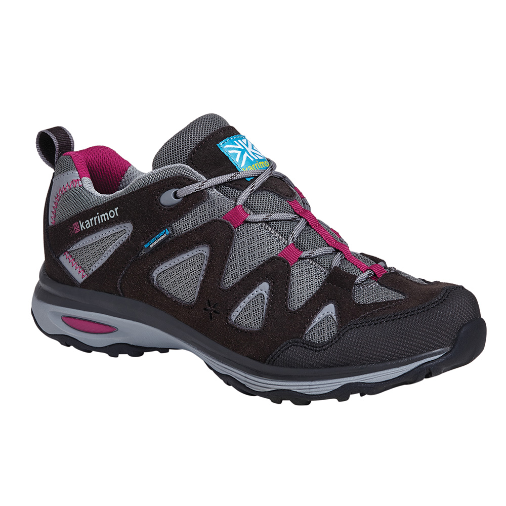 Karrimor Womens Isla Waterproof Walking Shoes (Black/Pink)