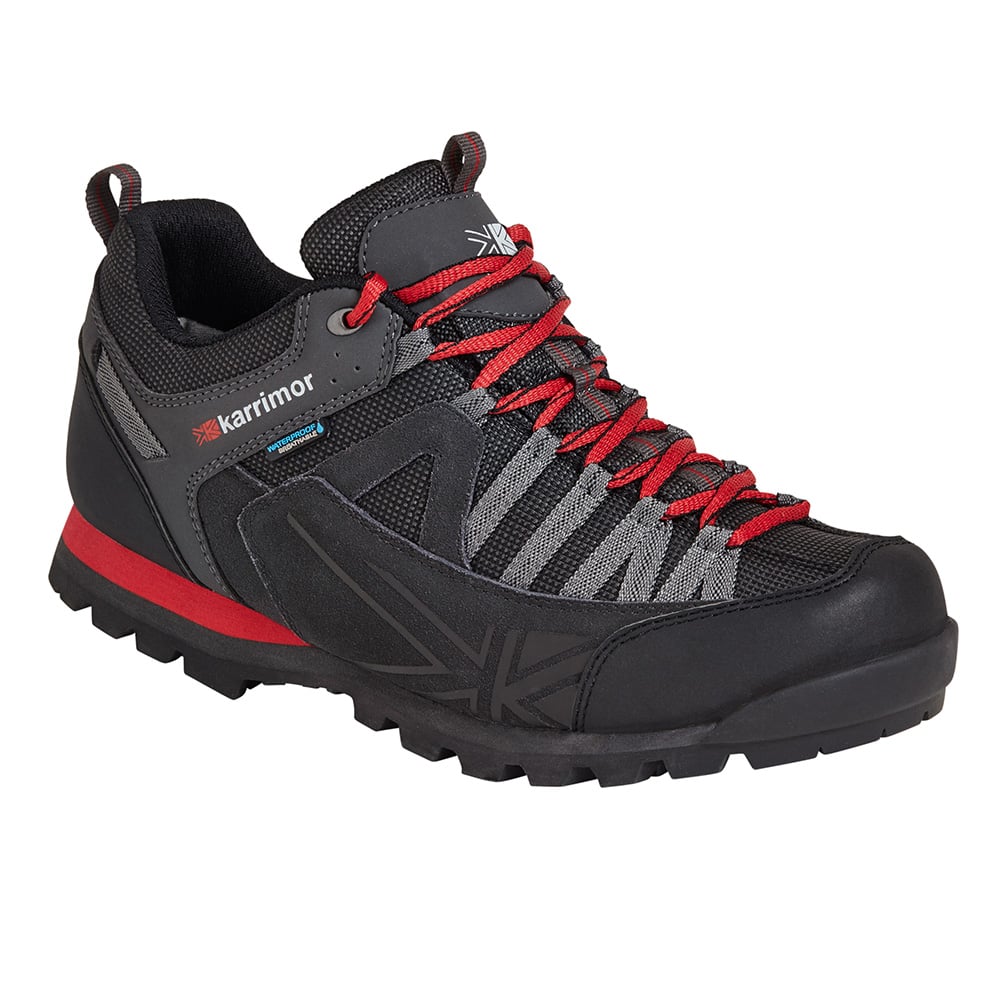 Karrimor Mens Spike Low 3 Waterproof Walking Shoe (Black / Red)