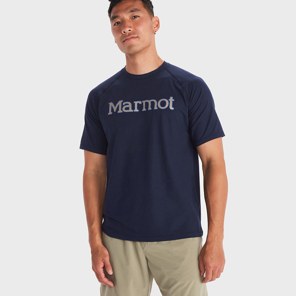 Marmot Mens Windridge Graphic Short Sleeve T-Shirt (Arctic Navy)