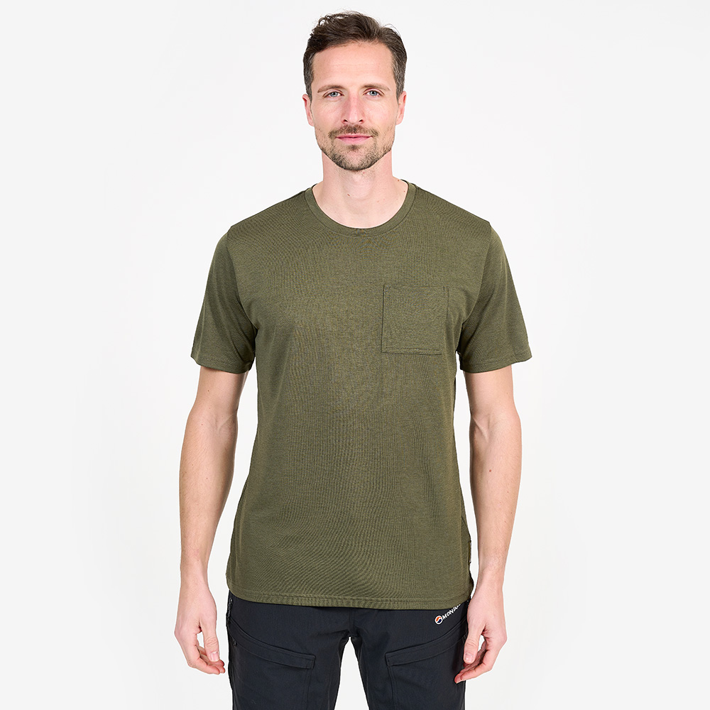 Montane Mens Dart Pocket T-Shirt (Kelp Green)