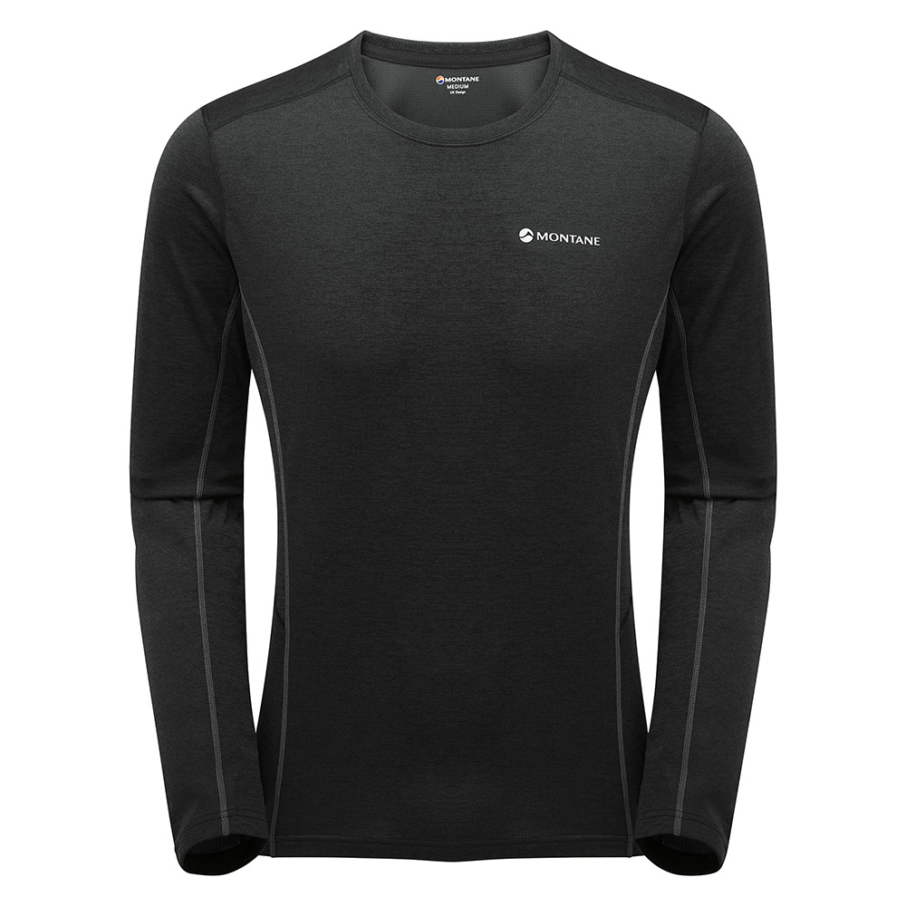 Montane Mens Dart Long Sleeve T-Shirt (Black)