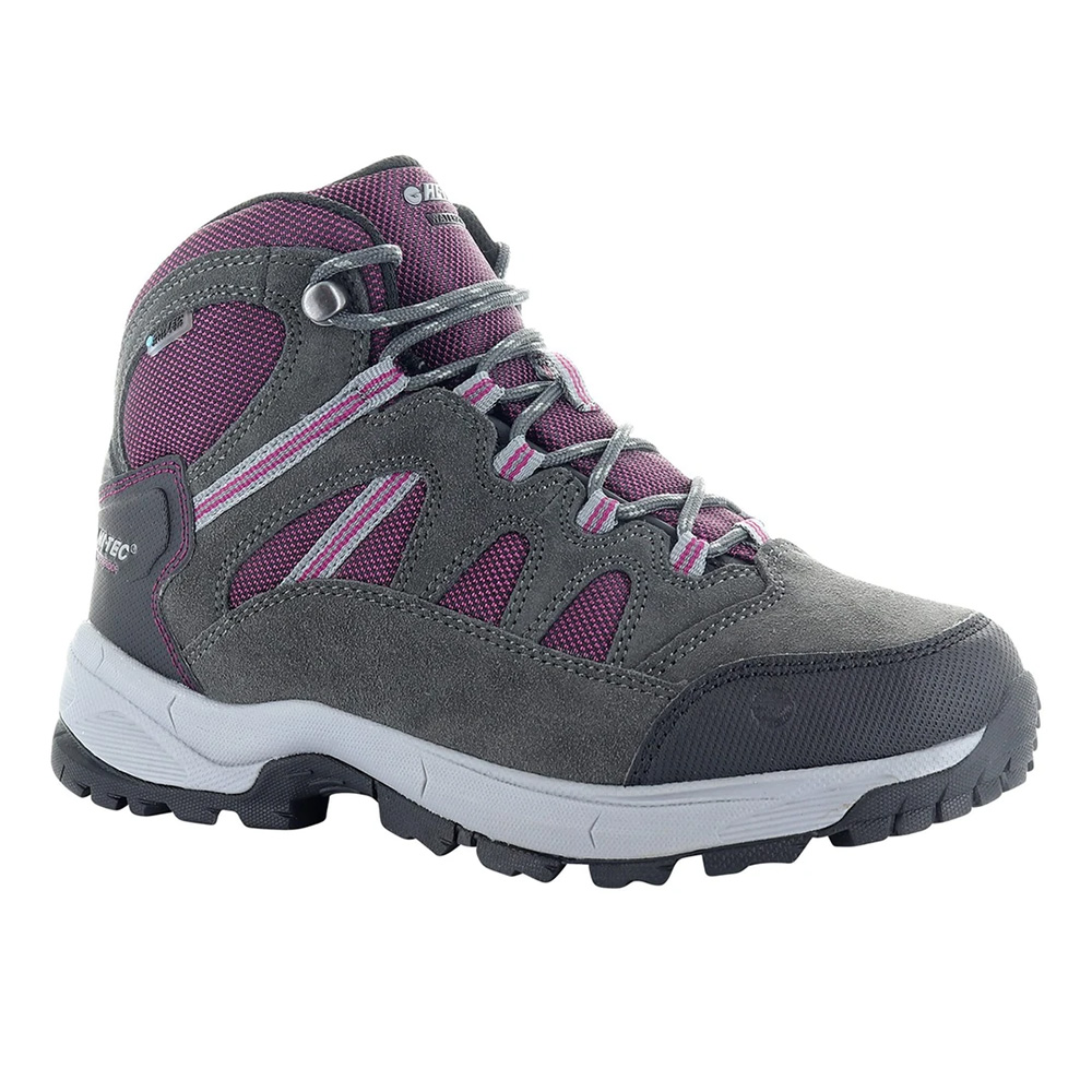 HI-TEC Ladies Navy Pink Softshell Waterproof Hiking Walking Boots Size 4 5 6 7 8 