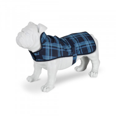 Regatta Arlo Insulated Waterproof Dog Coat (Navy Check) - Model Front