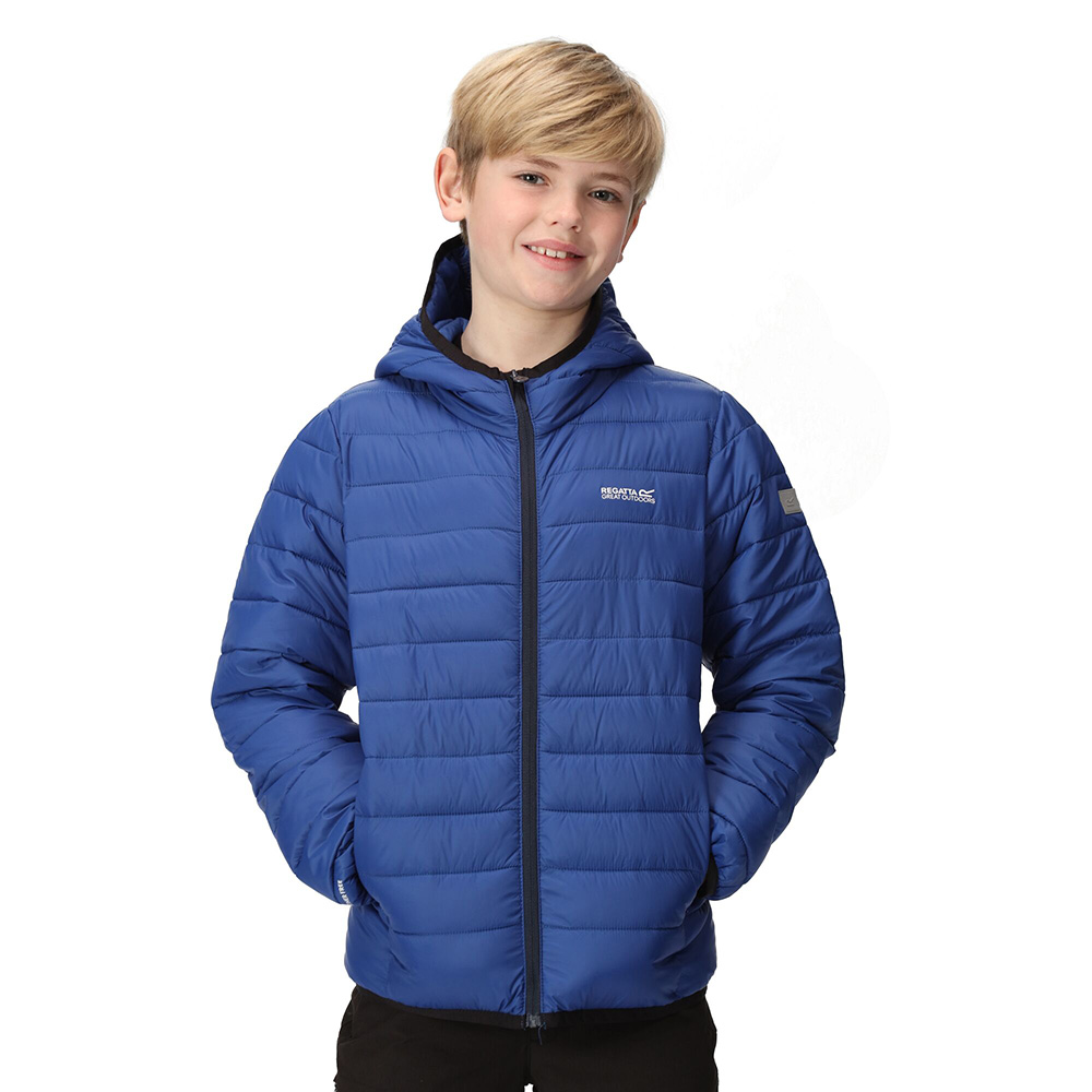 Regatta Kids Marizion Baffled Hooded Insulated Jacket (New Royal / Strong Blue)
