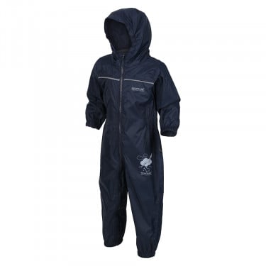 Regatta Kids Puddle IV Waterproof All In One Suit (Navy) - Front