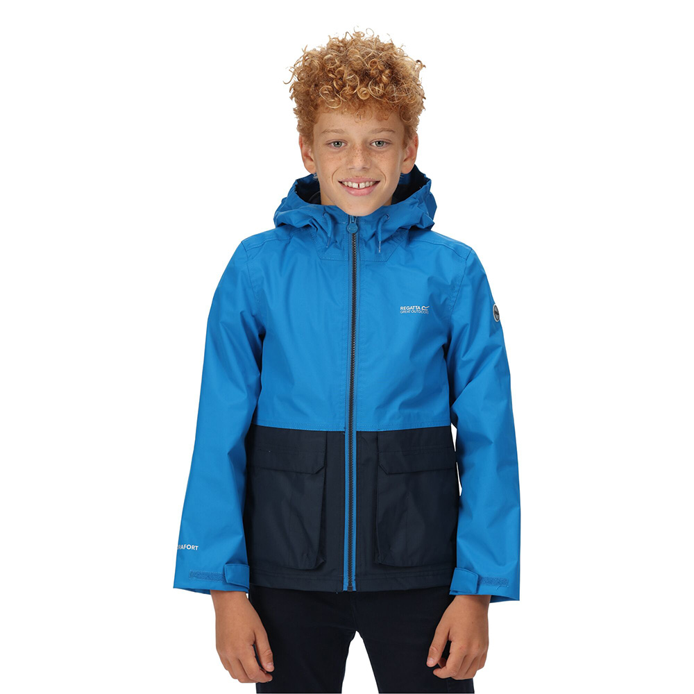 Regatta Kids Hywell Waterproof Jacket (Imperial Blue / Navy)