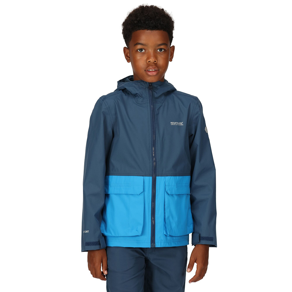 Regatta Kids Hywell Waterproof Jacket (Blue Wing / Indigo)