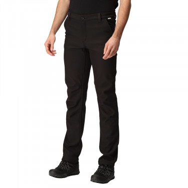 Regatta Mens Fenton Softshell Walking Trousers (Black) - Model Front