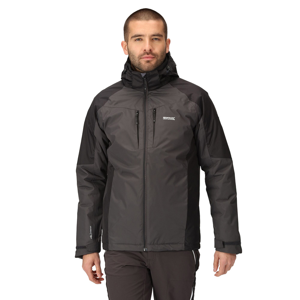Regatta Mens Winter Calderdale Waterproof Insulated Jacket (Ash / Black)
