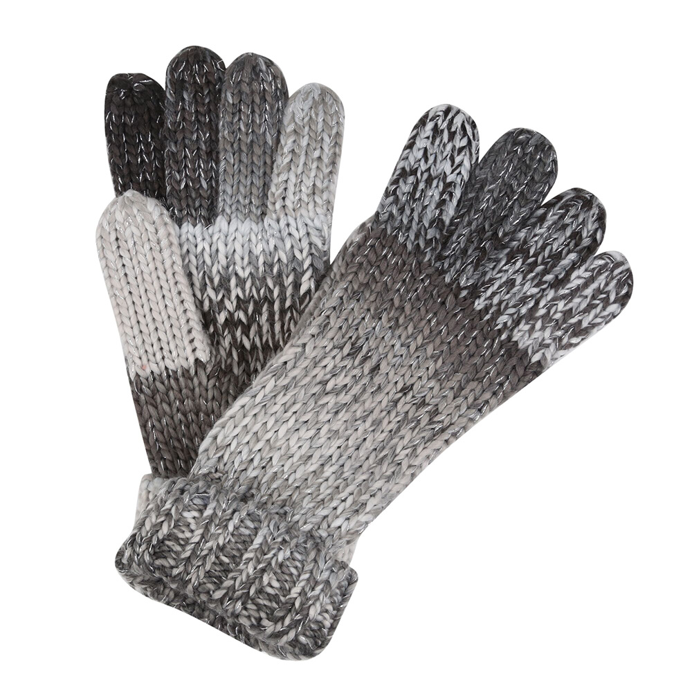 Regatta Womens Frosty VI Knitted Gloves (Black)