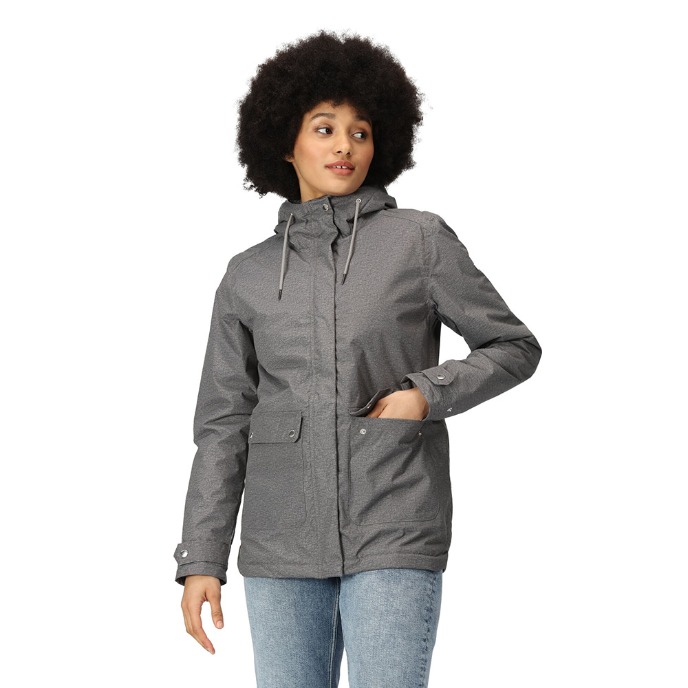 Regatta Womens Broadia Waterproof Insulated Jacket (Storm Grey Marl)