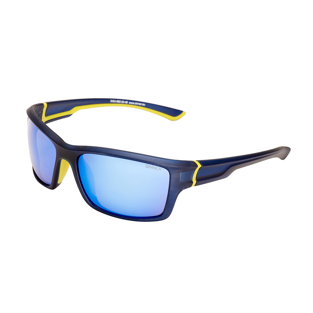 Sinner Cayo Sport Sunglasses (Dark Blue / Yellow)
