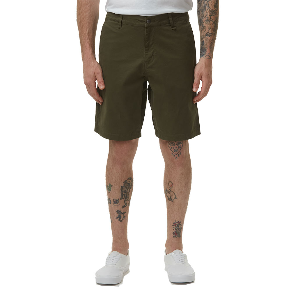 Tentree Mens Twill Latitude Shorts (Olive Night Green)
