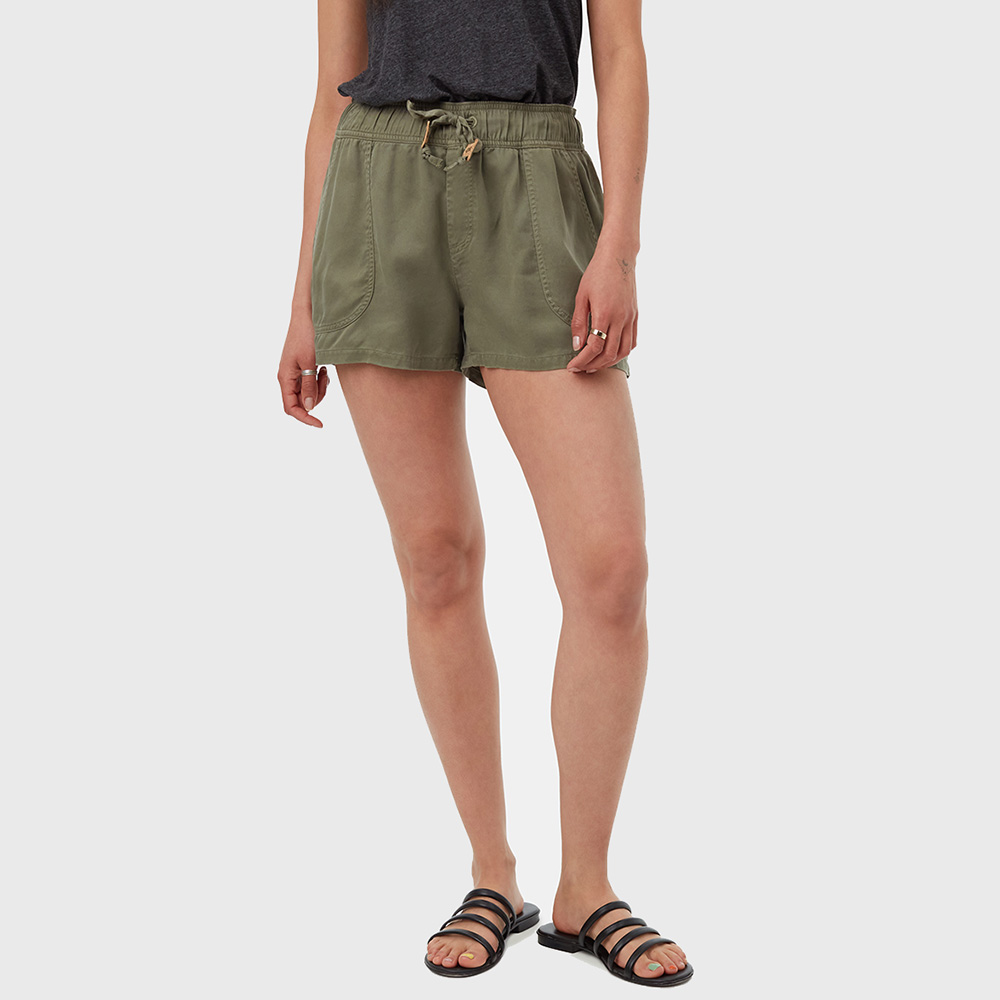 Tentree Womens Instow Shorts (Deep Lichen Green)