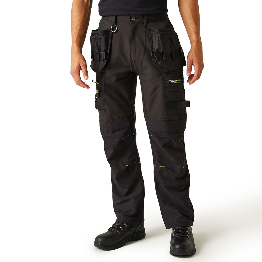 Regatta Professional Mens Infiltrate Softshell Stretch Trousers (Black)