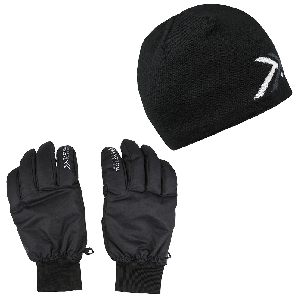 Regatta Professional Mens Tactical Waterproof Hat & Gloves Set (Black)