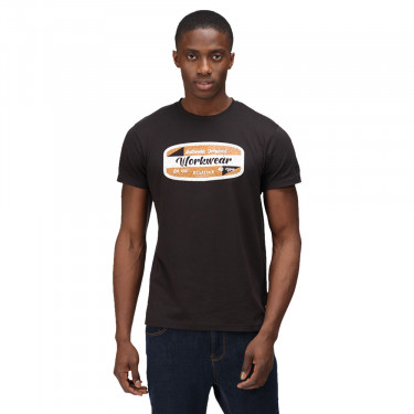 Regatta Pro Mens 40 Year Anniversary T-Shirt (Black) - Model Front