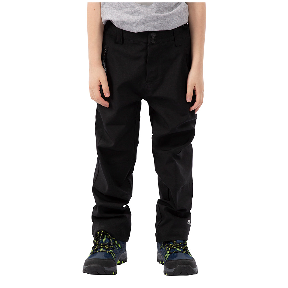 Trespass Kids Aspiration Softshell Walking Trousers (Black)