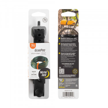 Nite Ize GearPro Utility Strap - 18 Inch (Black) - Strap in packaging