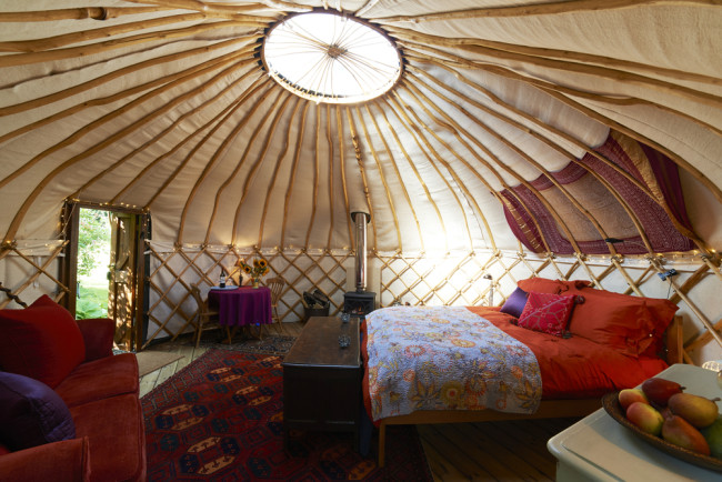 Glamping yurt in the UK