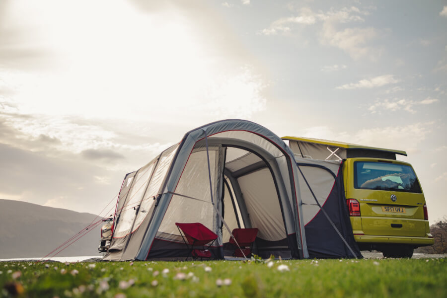 What is a drive-away awning?
