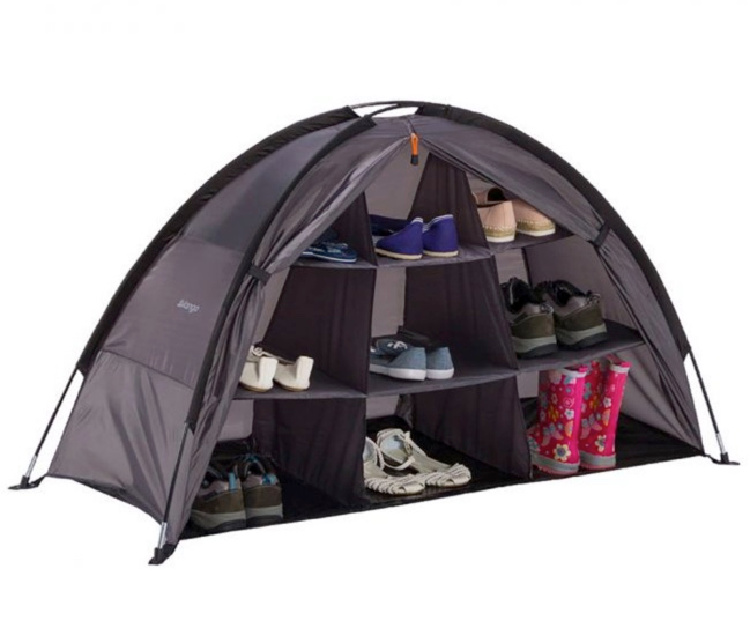 Footwear storage
A tidy tent is a happy tent, and thanks to a brilliant storage organiser, you can keep all your bits and bobs together. Ideal for everyone to store their shoes away, especially if you’ve been hiking, but you can store pretty much anything really – clothes, toys, cooking equipment, or whatever else you have cluttering up your tent.
Explore our camping storage now
 
