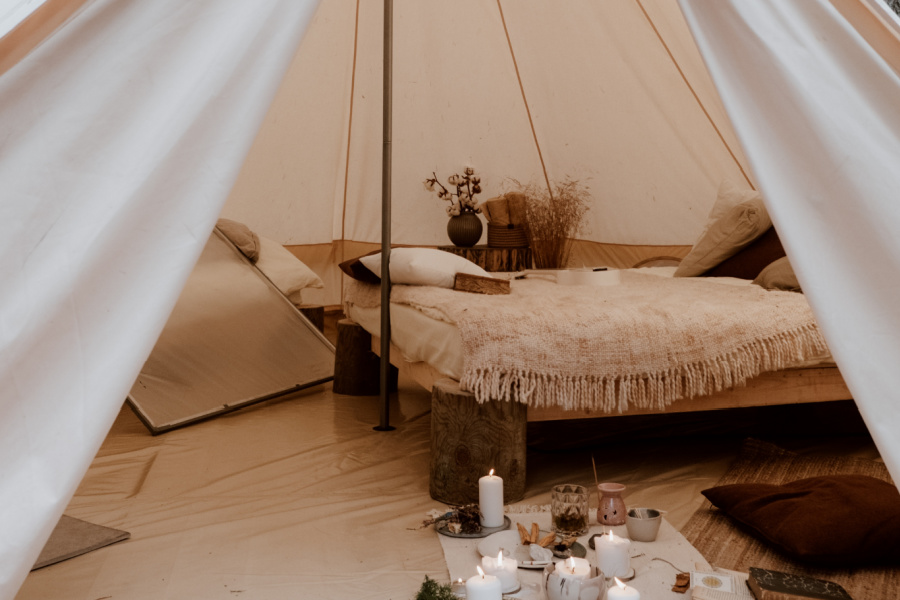 Camping lounge luxury
