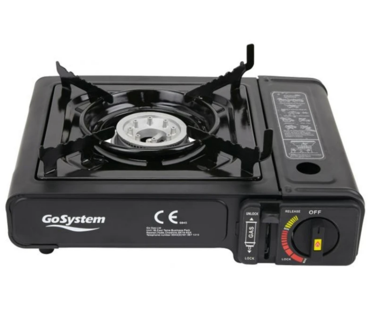 Go System Dynasty II Compact Stove
The Go System Dynasty II Compact Stove is perfectly suited to people who love to go on spontaneous camping adventures!
This stove is in its second generation and isn’t just a popular choice for camping enthusiasts! It’s also a favourite pick for anglers, small families, friendly gatherings and any occasion where outdoor cooking is on the cards! 
The Go System Dynasty II Compact Stove is a low-priced option when compared to other stoves, and it’s just as durable and efficient as other leading stoves. 
This stove option uses a Piezo ignition and Go-system Bayonet Butane cartridges, so cooking or boiling water will never be a problem. It can also boil 1 litre of water in just 3 minutes and 45 seconds. 
Efficiency and reliability are at the forefront of the design, which is why this is a superb option for last-minute camping types. 
Key details include:
Fuel: Gas.
Power: 2300 watts.
Weight: 1.8kg.
Dimensions: H 8cm x W 26.5cm x L 33cm.
Learn more about the Go System Dynasty II Compact Stove
