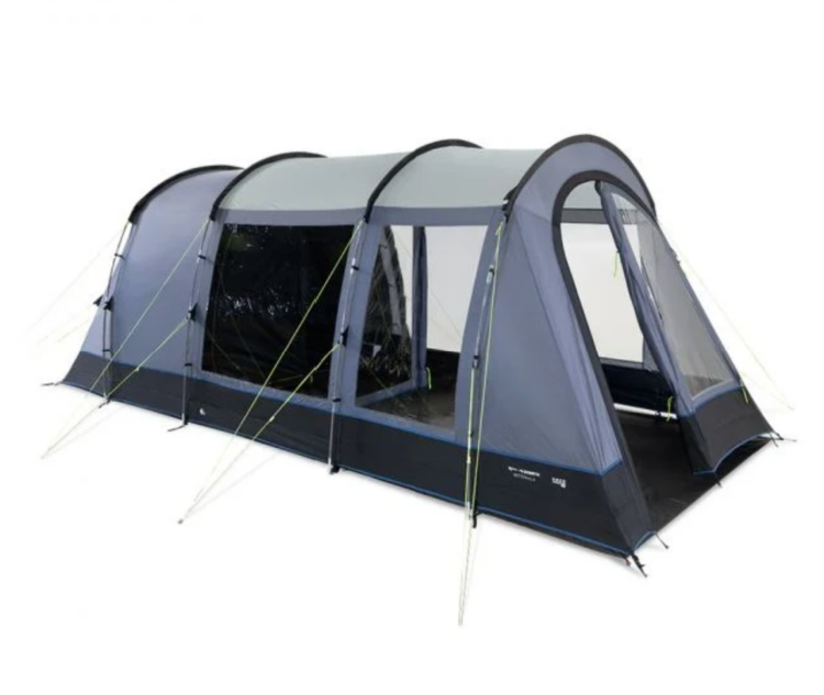 Tunnel tents
Tunnel tents are great for first-time campers as they are easy to pitch and can withstand tough weather conditions, making them highly reliable. The tunnel design usually offers sleeping areas towards the rear of the tent, with living space at the front. 
Explore tunnel tents now
