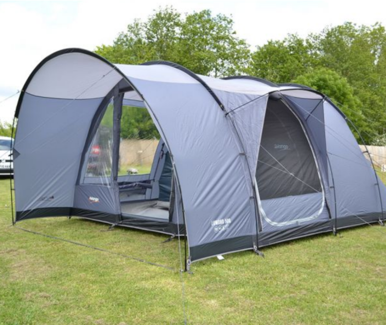 Vango Lomond II 500 Family Tent
Next, we have the Vango Lomond II 500 Family Tent – a Winfields Outdoors exclusive!
This superb tent offers campers the perfect balance between indoor and outdoor living space, and it will sleep up to 5 people comfortably. 
The tunnel tent offers a pre-attached front extension and mesh windows to prevent insects from entering, along a covered side entrance. Suitable for wet weather, with also high and low ventilation points throughout and nightfall fabric in sleeping areas. Pitch time – 10 to 20 minutes.
Find out more about the Vango Lomond II 500 Family Tent
