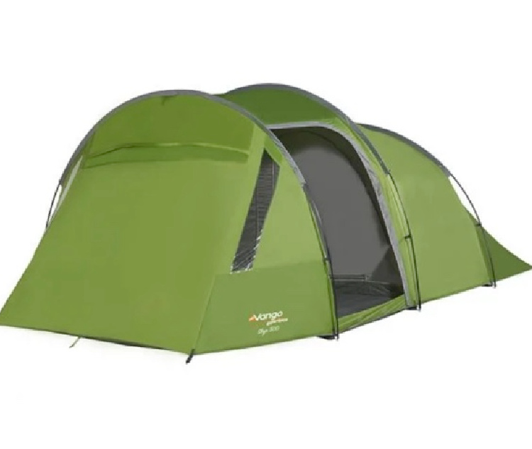 Vango Skye 500 5 Man Tent
Last but not least, we have the Vango Skye 500 tent. The Skye 500 is a spacious 5-person tunnel tent, suitable for groups of friends or small families. 
The tent features Vango PowerFlex® fibreglass poles for a sturdy structure and can be pitched with the flysheet and inner together, with a colour-coded pole system for easy navigation.
The Skye 500 also features a spacious porch area, providing you with a useful storage area for the kit that belongs outside. The bedrooms also contain darkened fabric to promote a better night’s rest during your camping trip. 
 
 

