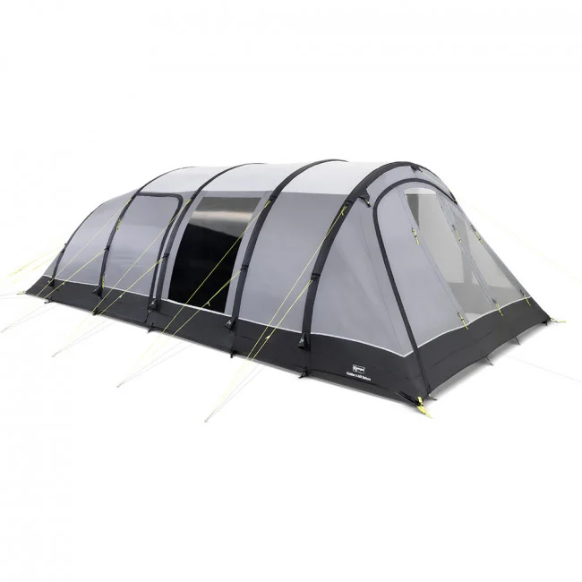 KAMPA KIELDER 6 AIR DELUXE TENT
The modern Kielder 6 Air Deluxe features a frontal canopy with a changeable opening configuration to suit your preferences and inner and side doors backed by secondary mesh to help bug-free ventilation. This superb tent has excellent size and security features, making it ideal for a larger group or family. Its remarkable 270cm deep living area provides vast accommodation for relaxation while sleeping.
Key features:

Includes a pump, peg set & carry bag.
Sleeps 6 people.
Extremely high-quality material: UV protected, weather shield fabric and fire retardant.
Easy external inflatable points.
Mesh inserts for bug-free ventilation.
Sewn-in waterproof groundsheet.

And bonus… The Kielder 6 Air Deluxe is available with an additional carpet and footprint layer for extra comfort! Just check out the bundles in the link below.
Discover the Kampa Kielder 6 Air Deluxe Tent – also available in the Kampa Kielder 5 Air Deluxe Tent and Kampa Kielder 4 Air Deluxe Tent.
