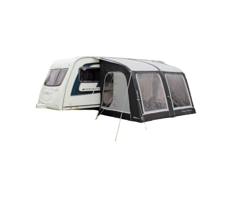 Key features:

Single inflation point Dura-tech welded Air Frame with Dynamic Speed Valve and patented Intelligent Relief Valve system expelling any excess air, typically caused by over-inflation or sudden changes in the ambient temperature.
Fully roll to the side front panels to open the awning up in warmer weather.
Zip-out left and right side doors to open up the awning further or to accept an optional annexe.
Zip-back Phoenix mesh panels in both side access doors for insect-free ventilation.
Expansive tinted anti-glare window panels provide an excellent view and protect against harmful UV rays while increasing privacy and creating a more comfortable atmosphere.

