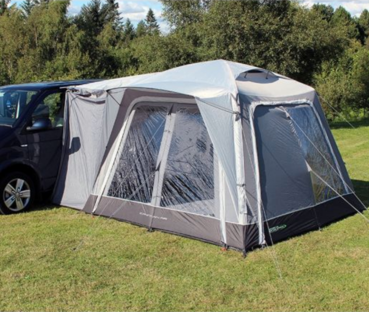 Outdoor Revolution Cayman Air Drive Away Awning
This versatile and feature-packed drive away awnings is one of the best available on the market. Offering unrivalled value for money and ideally suited as a small family weekender, this awning inflates in just a few seconds from a single point for ultimate convenience.
A premium, ultra-lightweight fabric offers fantastic performance and a compact pack size, making this awning easy to take with you on any adventure.
A new feature for 2022 is the option to zip a bedroom annexe to the back. A poled version is also available.
