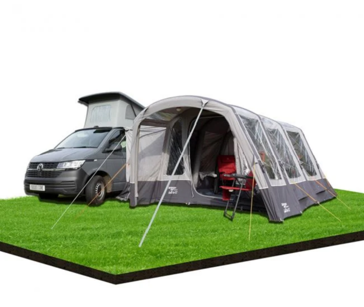 Vango Galli TC Air Low Drive Away Awning
Perfect for providing a large usable space while on holiday, this awning is packed with Vango’s best features. Its inflatable AirBeam technology means you can pitch this awning in a matter of minutes, while the side attachment design ensures guaranteed views wherever you go.
This drive-away awning also boasts Vango’s luxurious Sentinel Signature fabric which is breathable and water repellent, keeping your awning cool in the warmer months and standing up to the ever-changing British weather.
 
