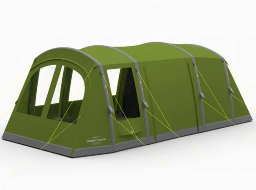 We’re not just talking about the small tents. Even the largest of air tents can be erected in minutes. In fact, you could even have a large, high-quality, eight-berth family tent ready to go in just 15 minutes. 
In addition to this, being lighter, air tents are easier to lug around with you, which is particularly handy if you have to walk a distance to your pitch.
You also don’t need to worry about broken or bent poles and trying to mend them using duct tape, or whatever else you may have lying around.
