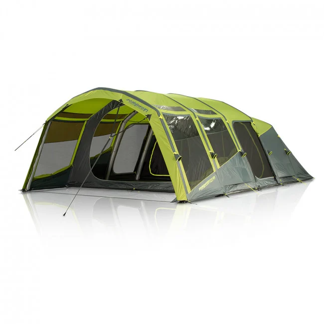 ZEMPIRE EVO TXL V2 AIR TENT
Easily assembled in 10 – 20 minutes, the Zempire Evo TXL V2 Air Tent is a spot-on family tent for this camping season. With fire retardant treatment and torrential rain testing, the Zempire will stay with you through the tough and glorious times the great British weather can offer. With handy tinted skylights, you’ll enjoy extra natural light and the view without feeling exposed. It also comes with a handy emergency repair kit. Because safety comes first!
Key features:

Excellent ventilation features.
Extended awning for privacy.
Storage ladders for a tidy space.
Adjustable inners to divide rooms and spaces as you see fit.
Sleeps 6 people.

Discover the Zempire Evo TXL Air Tent

