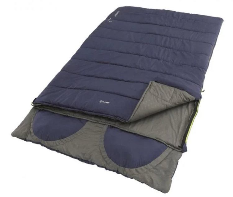 Outwell Contour Lux Double Sleeping Bag
The Contour Lux Double Sleeping Bag from Outwell is the pinnacle of comfort and warmth. This superb double sleeping bag will provide a spacious and ultra-cosy sleeping space for two up to persons – perfect for couples who are planning an outdoor camping adventure.
The Outwell Contour Lux Double 3-season sleeping bag features a double layer of filling to keep you snug throughout spring, all the way through to late autumn. What’s more, the Countour Lux is dual-season reversible, changing temperature rating when reversed.
Discover more about the Outwell Contour Lux Double Sleeping Bag
