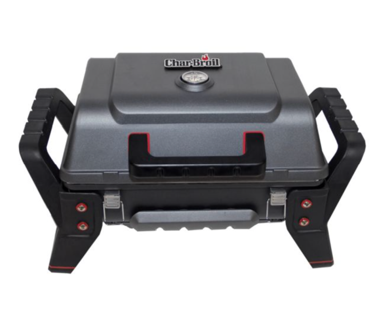 Char-Broil X200 Grill2Go Portable Gas BBQ
Last, but certainly not least – we have the perfect BBQ for outdoor enthusiasts who love to make yummy barbecue food on the move – introducing the Char-Broil X200 Grill2Go Portable Gas BBQ. 
This robust portable Char-Broil creation features a stainless steel burner – with a fully latching lid for extra security when closed and not in use. 
The Char-Broil X200 Grill2Go Portable Gas BBQ. will provide you with the tools you need to fire up the grill and cook pretty much anything, anywhere – with the use of TRU-Infrared™ cooking technology. 
The patented TRU-Infrared™ cooking technology featured with this portable grill will ensure that you cook your meat extra juicy, thanks to the even heat distribution. What’s more, this advanced technology also will prevent as many flare-ups from happening, working as an additional safety precaution.
So, what we will say is don’t be fooled by the size of this portable BBQ – as it’s incredibly versatile and a real powerhouse. 
