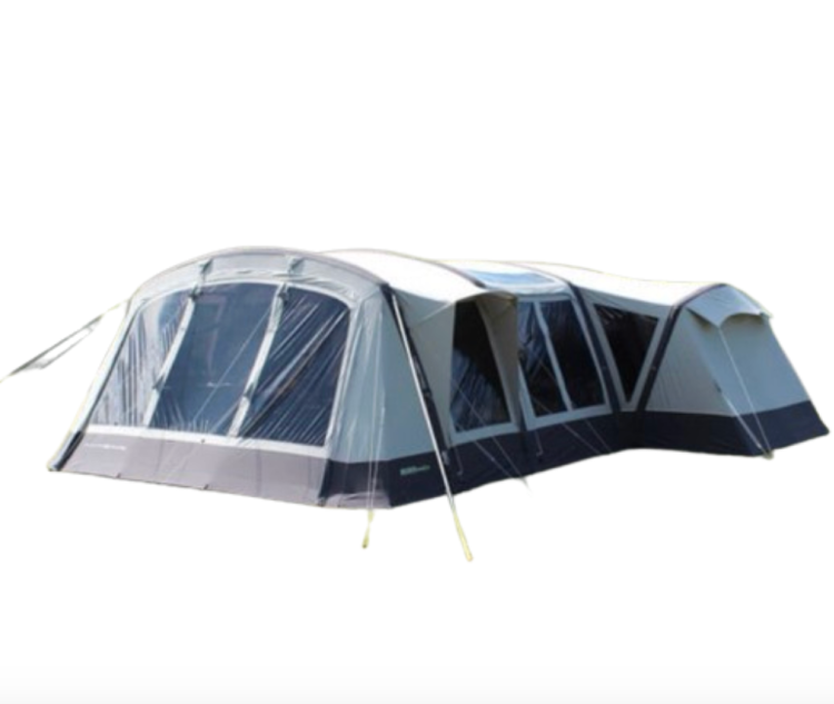 Outdoor Revolution Kalahari PC 9.0 DSE Air Tent Package
Looking for a luxurious home-from-home? Then the Outdoor Revolution Kalahari PC 9.0 family tent will provide you with maximum comfort on your trip. This extraordinarily spacious family tent can sleep up to nine people comfortably, or the side pods can be used to provide an exceptional amount of additional storage space depending on your needs. And, all of this can be set up in no time, so you can get straight to relaxing and enjoying the outdoors.
Key features:

Ultra-sturdy inflatable oxygen air frame, with a dynamic speed valve and intelligent frame relief valve to prevent damage from overinflation.
The high-quality technical polycotton is incredibly breathable to keep the internal space at a comfortable temperature. It’s also highly water-resistant to keep you, and your gear, nice and dry.
A sewn-in groundsheet protects you from breezes and bugs in the living quarters.

Sold at Winfields Outdoors, this package includes the tent and footprint – but we have plenty of extra tent accessories for total customisation and control over your camping experience.
